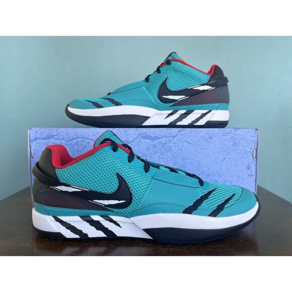 Nike Ja 1 "Scratch" Teal Basketball Shoes Men's Size 13 FD6565-400 - Picture 1 of 11